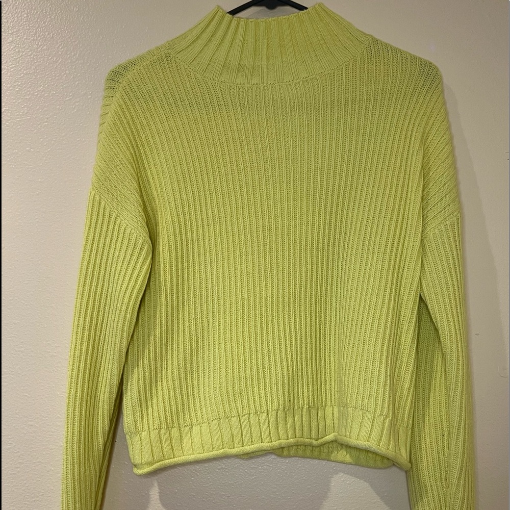 Neon Green turtleneck sweater!